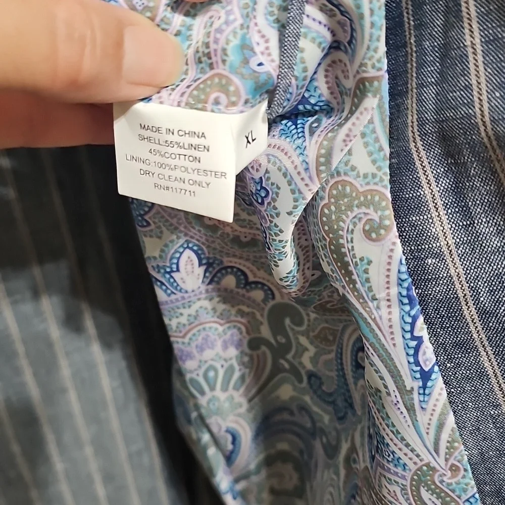 Alan Flusser Striped Linen Sport Coat